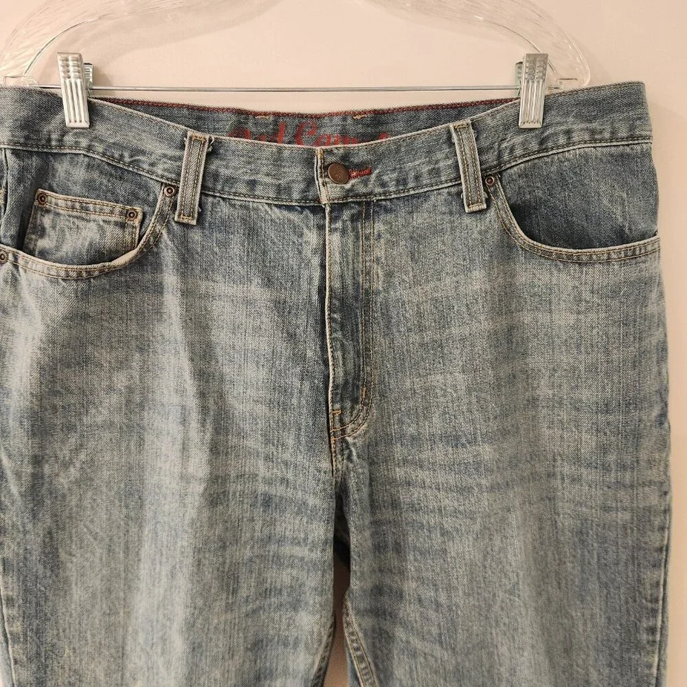 Red Camel Jeans Hawk‎ 9914 Retro Vtg Straight Light Wash Blue Denim Mens 38x30